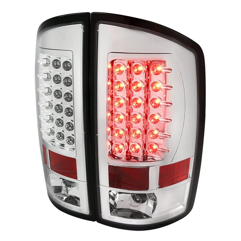 2007-2009 Dodge RAM LED Tail Lights Chrome Housing/Clear Lens
