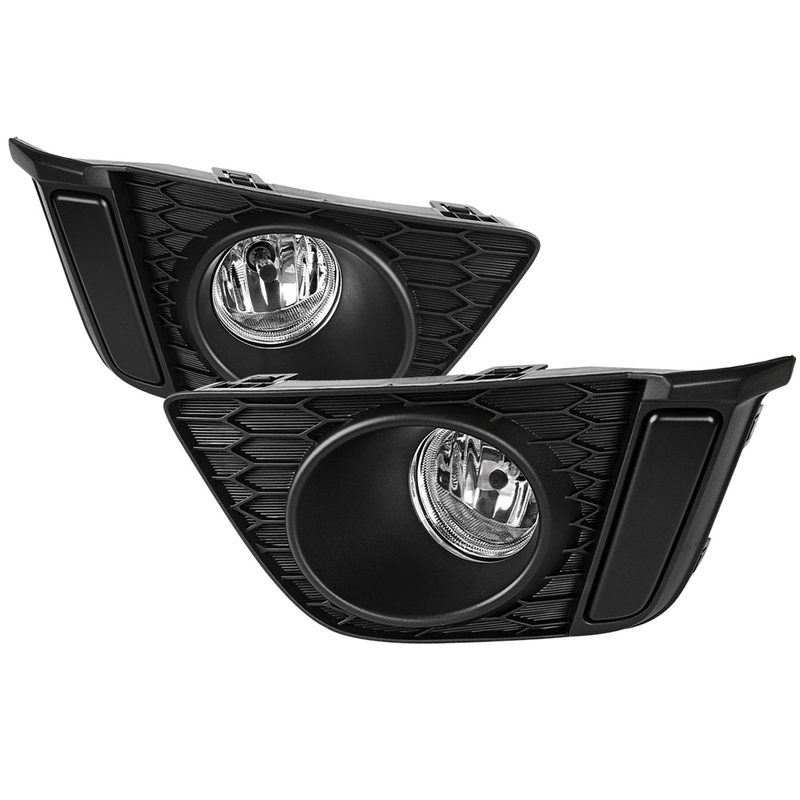2015-2016 Honda Fit 12V/35W H8 Fog Lights Kit Chrome Housing/Clear Lens