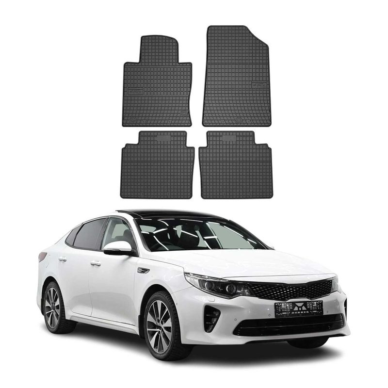 2016-2020 Kia Optima Floor Mats Liners Full Set All Weather Rubber Black