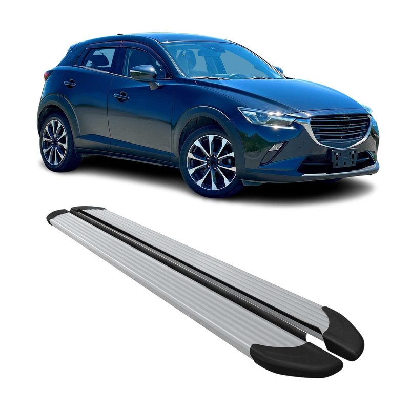 2016-2021 Mazda CX-3 Running Boards Side Steps Silver