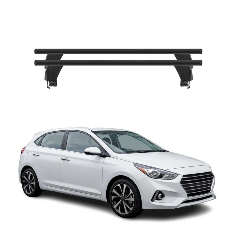2018-2022 Hyundai Accent Hatchback Roof Rack Cross Bars Black