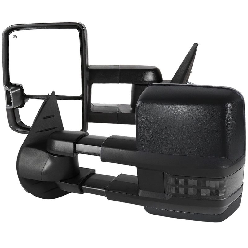 2007-2014 Chevy Silverado/Suburban/Sierra/Yukon/XL Heated Towing Mirrors Smoke