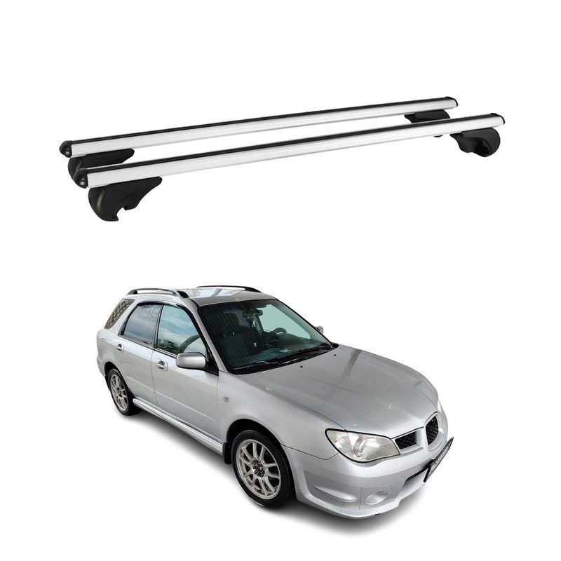 2005-2007 Subaru Impreza Wagon Roof Rack Cross Bars Silver