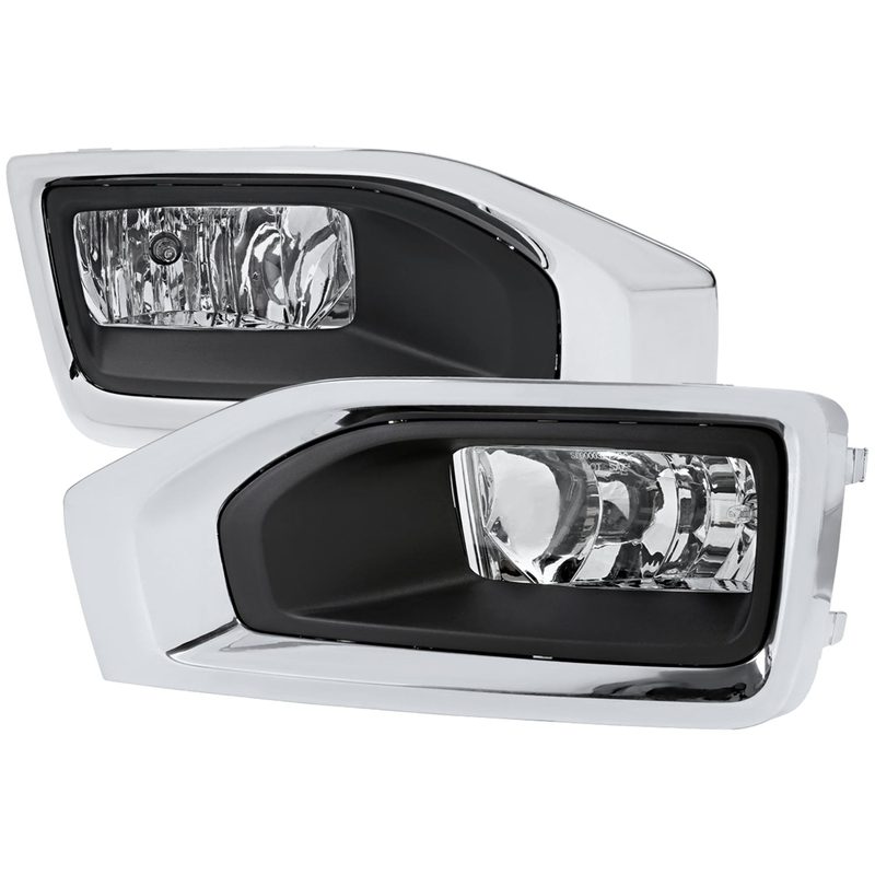 2015-2018 GMC Yukon/Yukon XL Bumper Fog Lights Kit Chrome Housing/Clear Lens