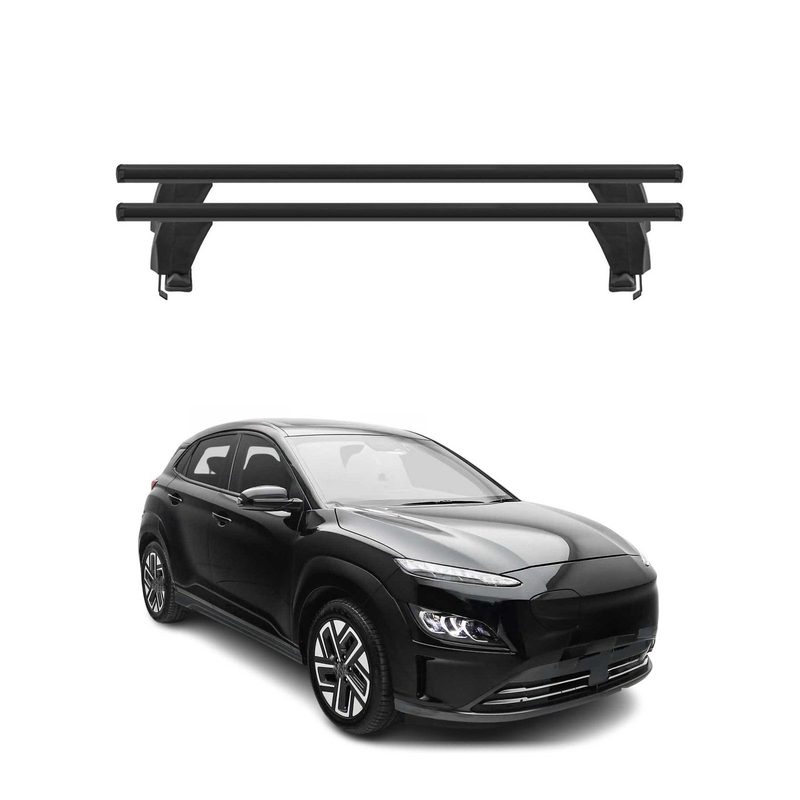 2019-2023 Hyundai Kona EV Roof Rack Cross Bars Black