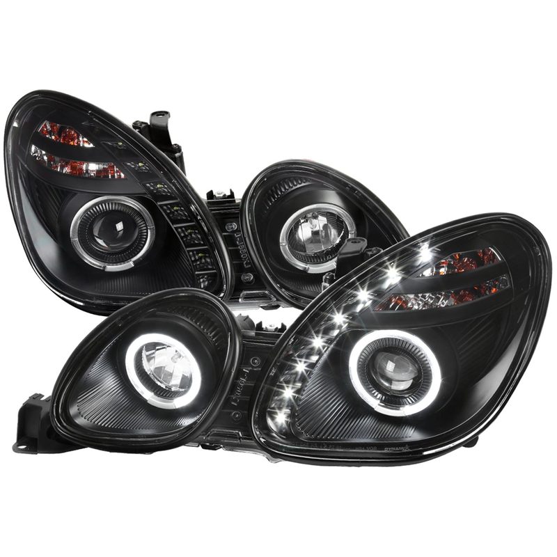 1998-2005 Lexus GS300/GS400/GS430 Halo Projector Headlights LED Light Black