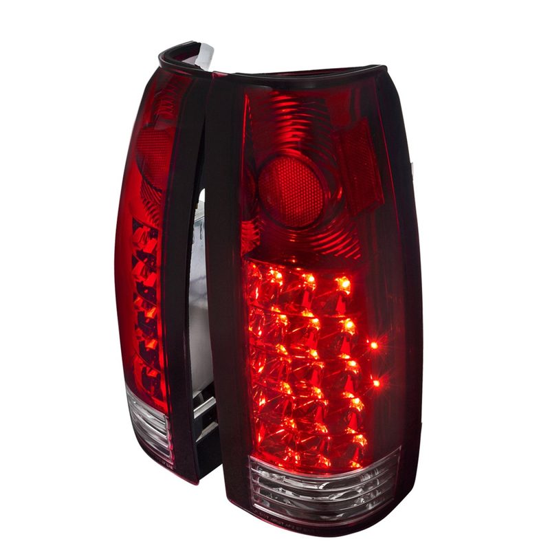 1988-2000 Chevy Silverado/Tahoe/Suburban/Sierra/Yukon Tail Lights Chrome/Red