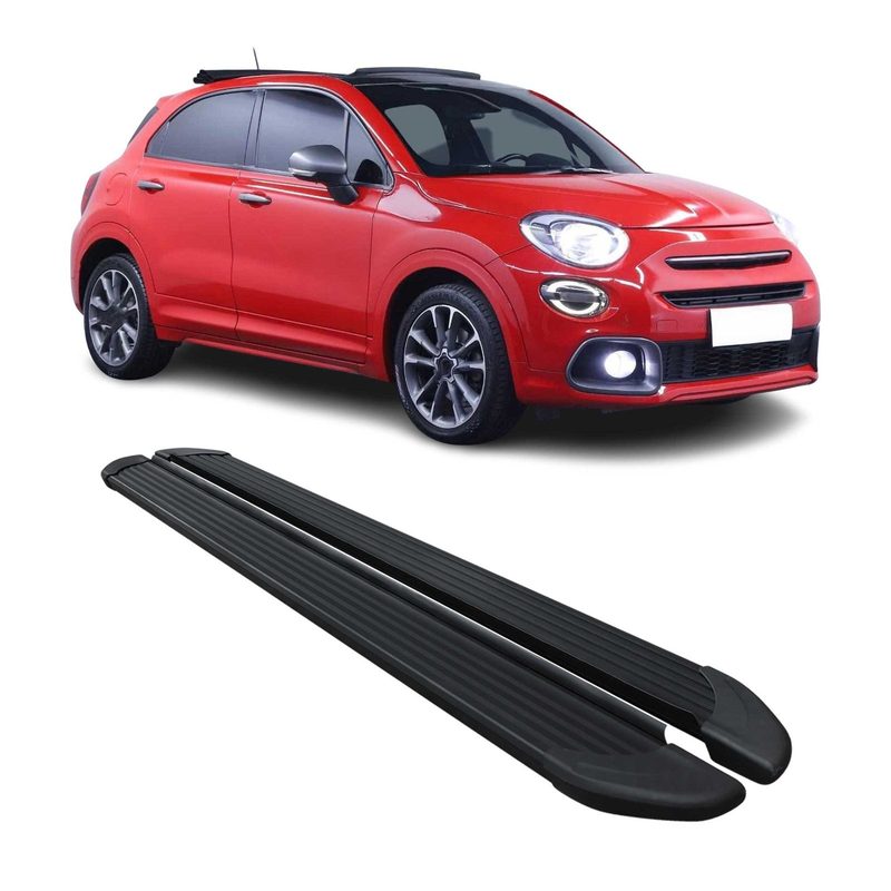2016-2024 Fiat 500X Running Boards Side Steps Black