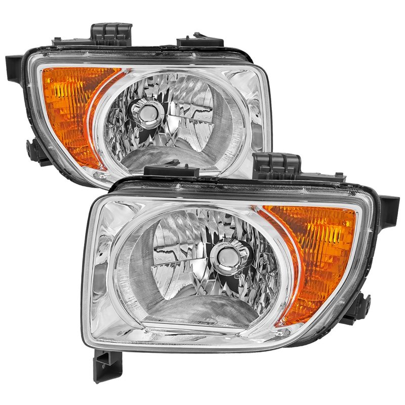 2003-2008 Honda Element Factory Style Headlights Chrome Housing/Clear Lens