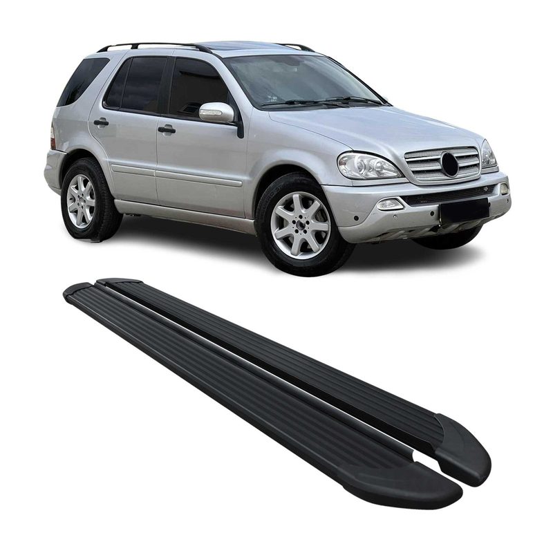 1997-2005 Mercedes M ML Class W163 Running Boards Side Steps Black