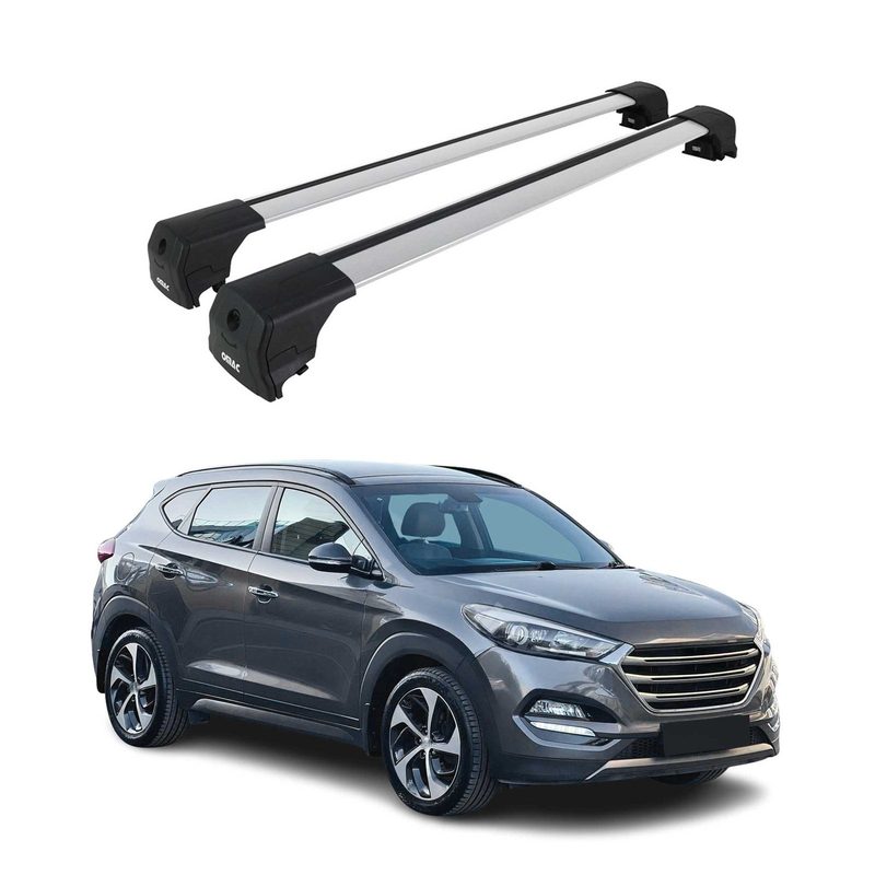 2016-2021 Hyundai Tucson Roof Rack Cross Bars Silver