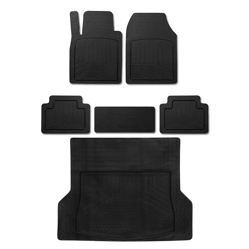 Saturn Universal Floor Mats & Cargo Liner Waterproof Rubber Black