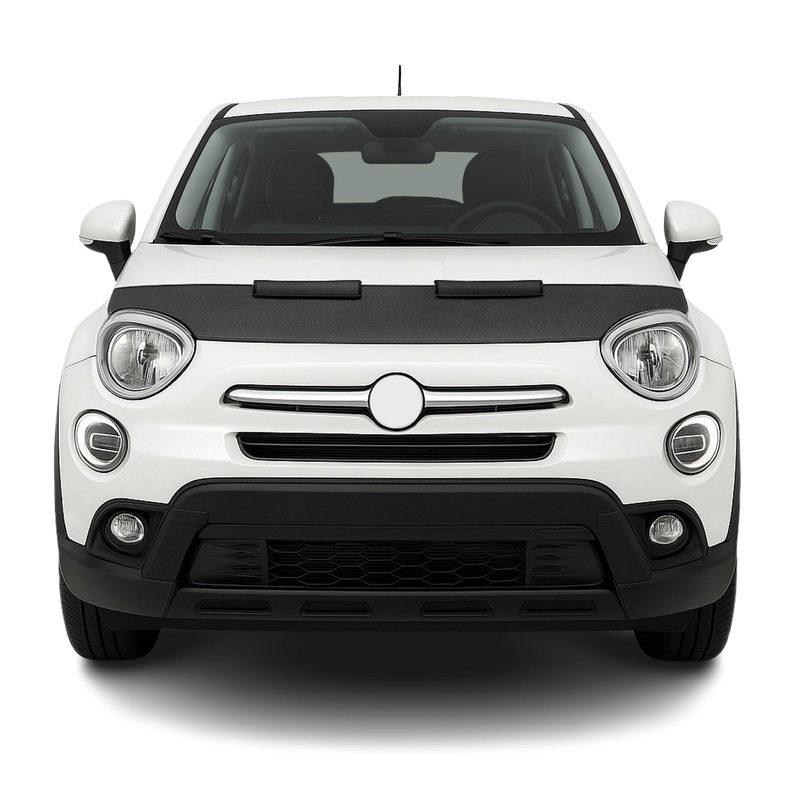 2016-2023 Fiat 500X Car Bonnet Mask Hood Bra Carbon Black 1 Pc