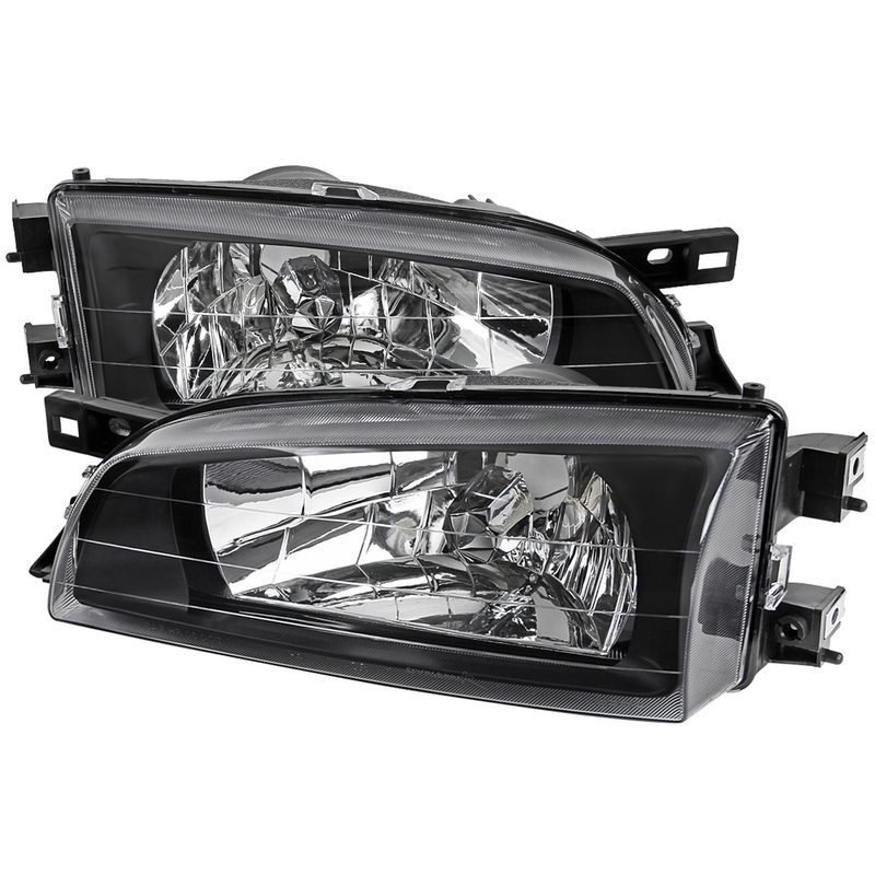 1995-2001 Subaru Impreza Factory Style Crystal Headlights Matte Black/Clear