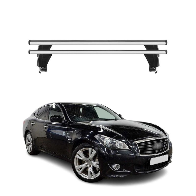 2014-2019 Infiniti Q70 Roof Rack Cross Bars Silver
