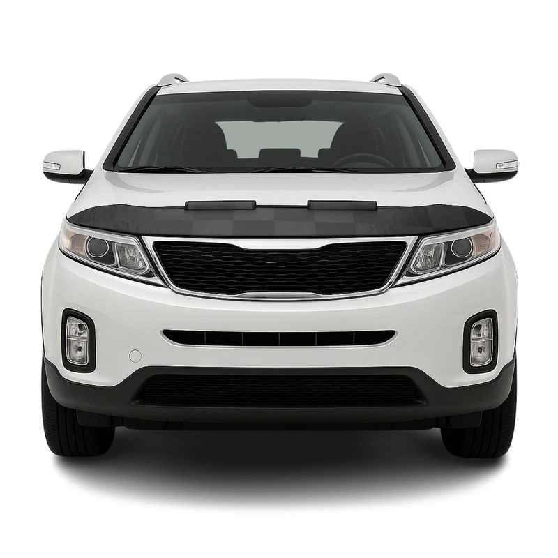 2011-2013 Kia Sorento Car Bonnet Mask Hood Bra Black Chequered 1 Pc