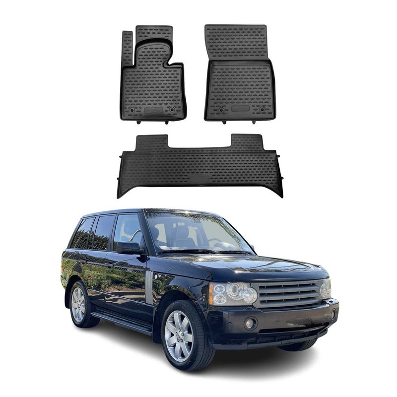 2003-2012 Land Rover Range Rover Floor Mats Liners Full Set All Weather Black