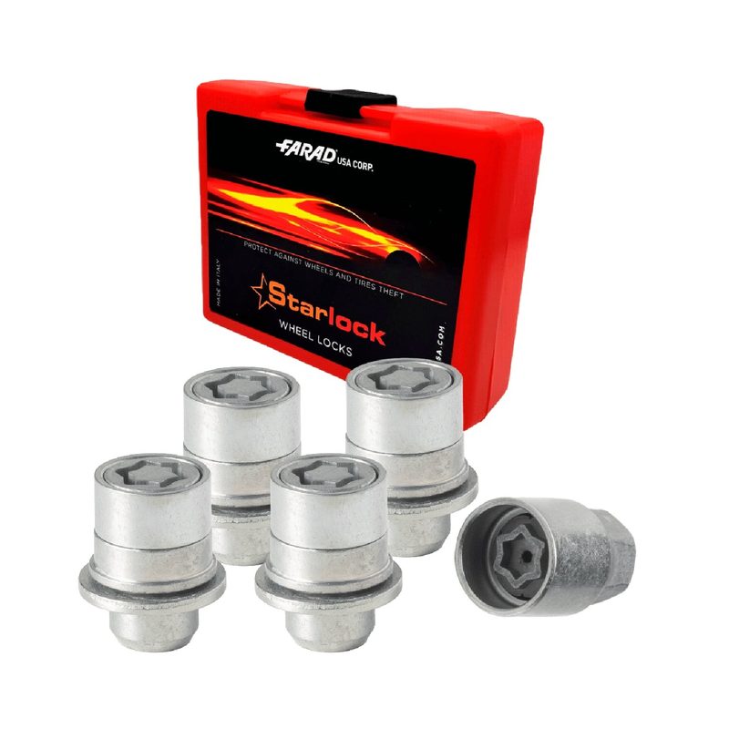 Wheel Lock Kit for Toyota 4Runner Camry Corolla Highlander Tacoma M12X1,5 Silver