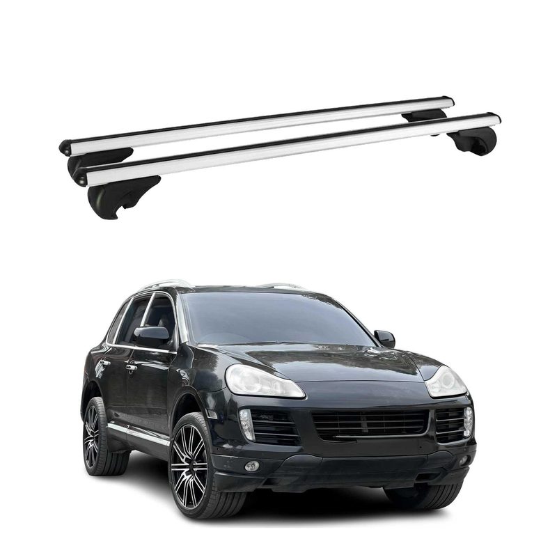 2003-2010 Porsche Cayenne Roof Rack Cross Bars Silver