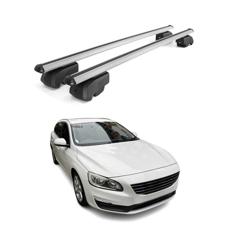 2015-2018 Volvo V60 Roof Rack Cross Bars Silver