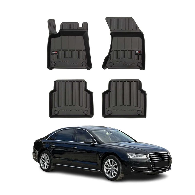 2010-2017 Audi A8 Standart Premium Floor Mats Liners Full Set All Weather Heavy Duty