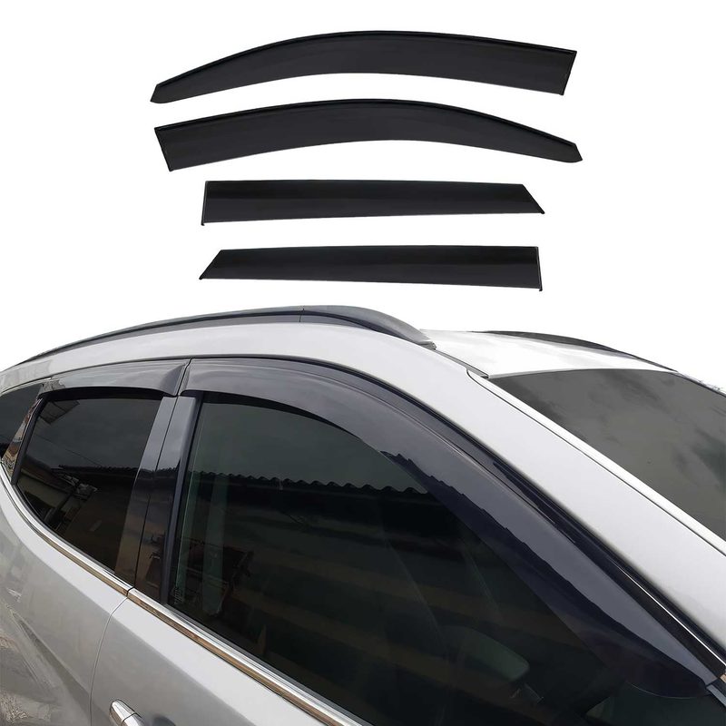 2016-2021 Hyundai Tucson Window Visor Vent Rain Deflector 4Pcs Smoke