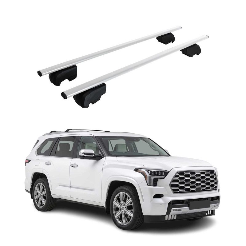 Roof Rack Luggage Carrier Cross Bars Steel for Toyota Sequoia 2023-2026 Gray