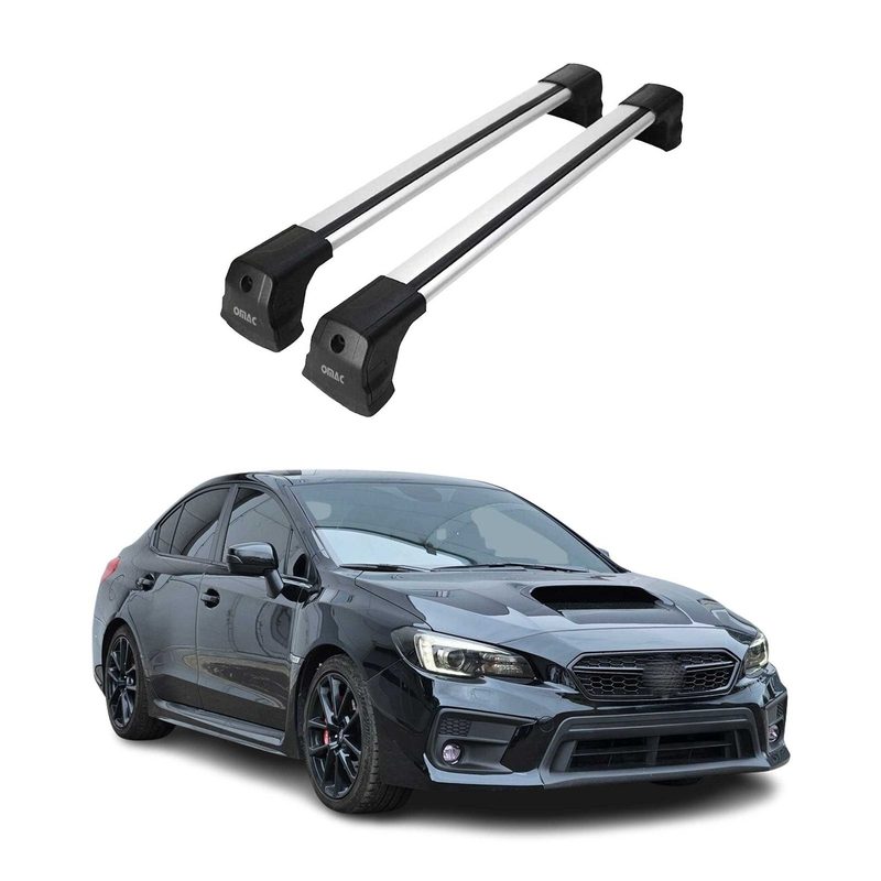 Fix Points Roof Racks Cross Bar for Subaru WRX / WRX STI 2012-2014 Alu Gray 2x