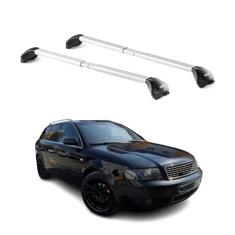 1998-2005 Audi A4 Wagon Roof Rack Cross Bars Silver