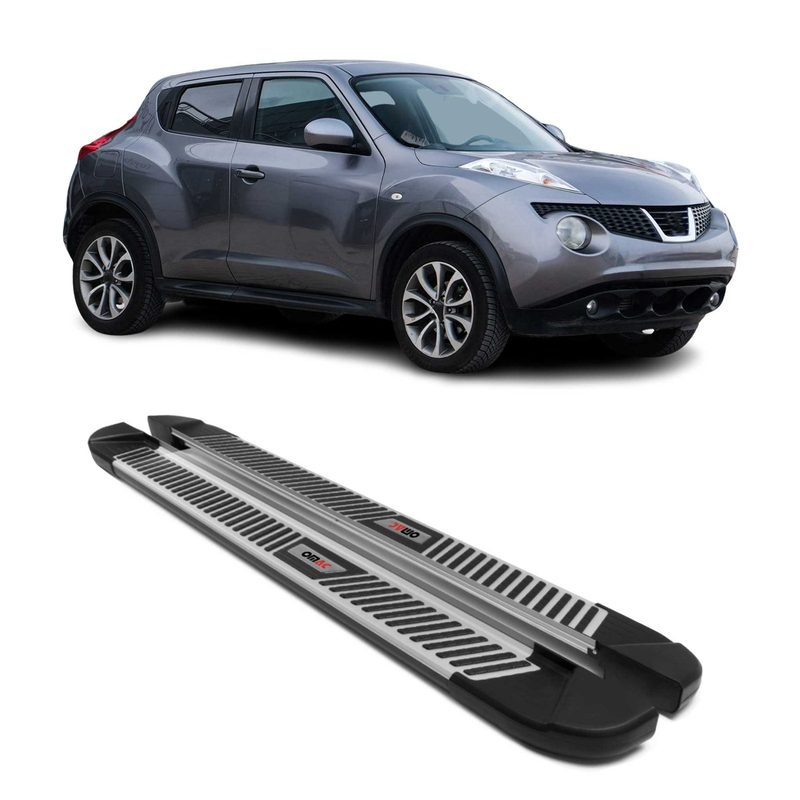 2011-2018 Nissan Juke Running Boards Side Steps Silver & Black