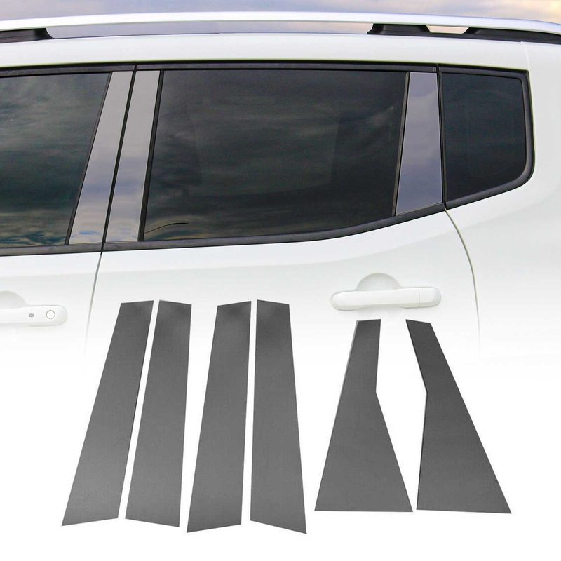 2017-2022 Honda CR-V Window B Pillar Posts Door Trim Cover Stainless Steel Dark 6x