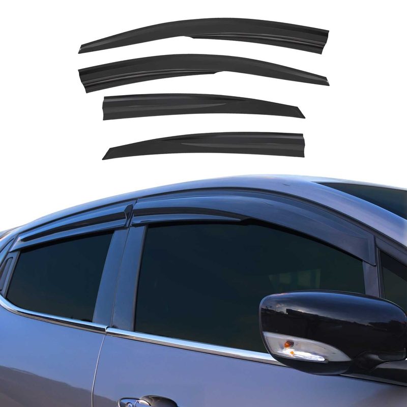 2012-2017 Hyundai Accent Window Visor Vent Rain Deflector 4Pcs Smoke