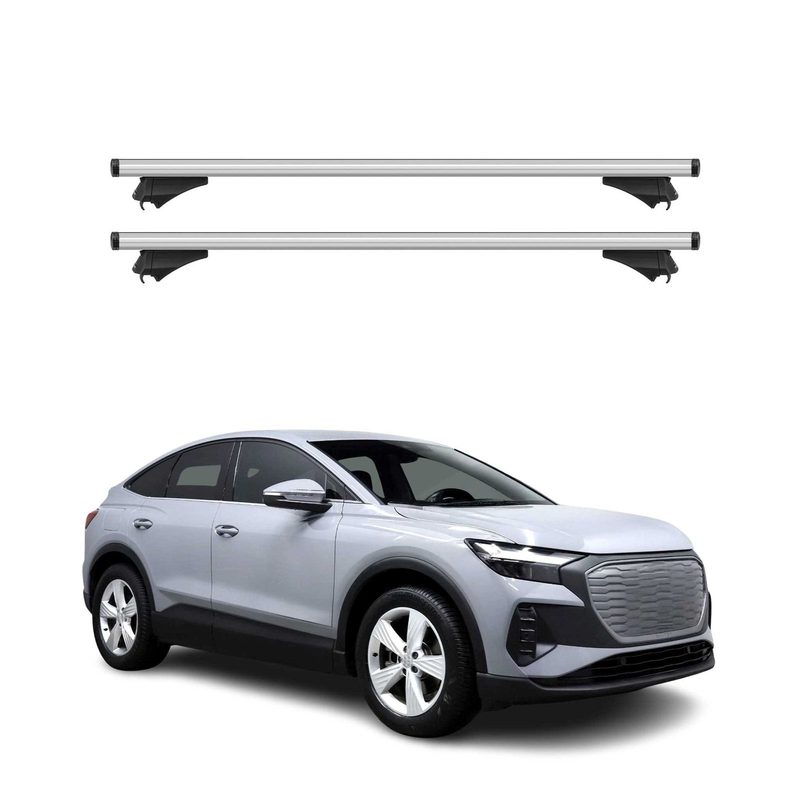 Cross Bars Roof Racks Carrier Aluminium for Audi Q4 e-tron 2022-2026 Silver 2Pcs