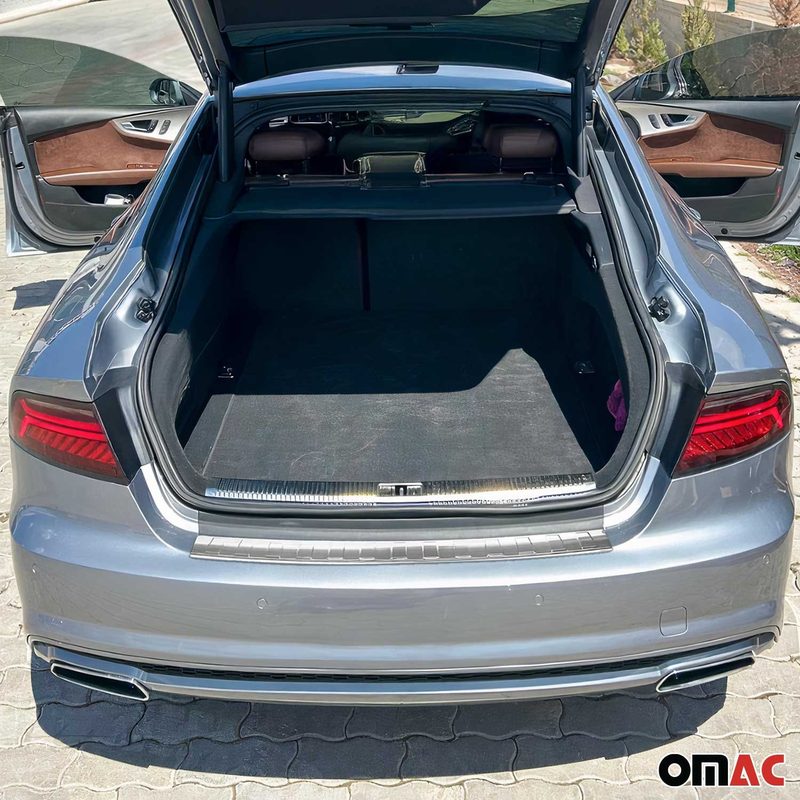 2010-2018 Audi A7 Sedan 4G8 Rear Bumper Sill Cover Protector Guard Stainless Steel