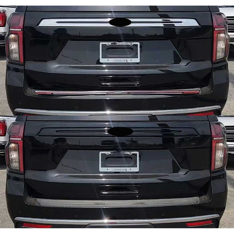 2021-2024 Chevrolet Suburban / Tahoe Tailgate Molding Gloss Black 1Pcs ABS Plastic