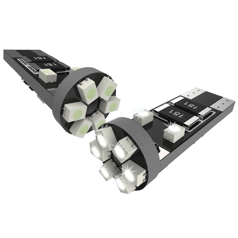 T10 10 SMD LED Bulb w/ Integrated Canbus - 2PC White