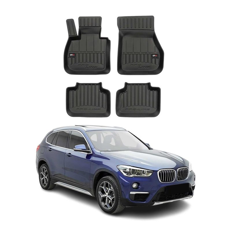2016-2022 BMW X1 F48 Premium Floor Mats Liners Full Set All Weather Heavy Duty Black