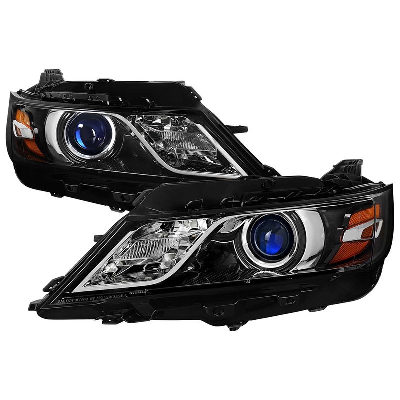For Chevrolet Impala 2014-2020 Factory Style Projector Headlights Jet Black Housing Clear Lens
