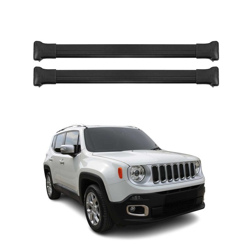 2015-2023 Jeep Renegade Roof Rack Cross Bars Black