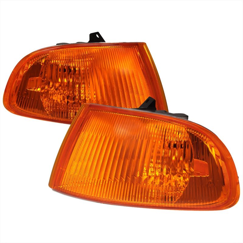 1992-1995 Honda Civic 2/3DR Corner Lights Chrome Housing/Amber Lens