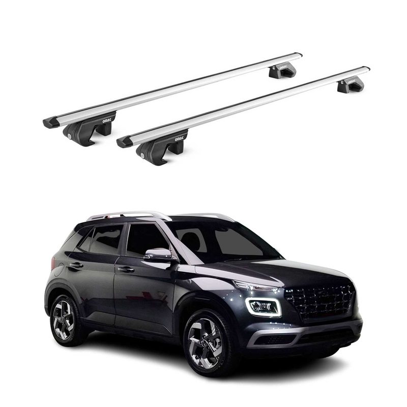 2020-2026 Hyundai Venue Roof Rack Cross Bars Silver Luggage Carrier 2 Pcs