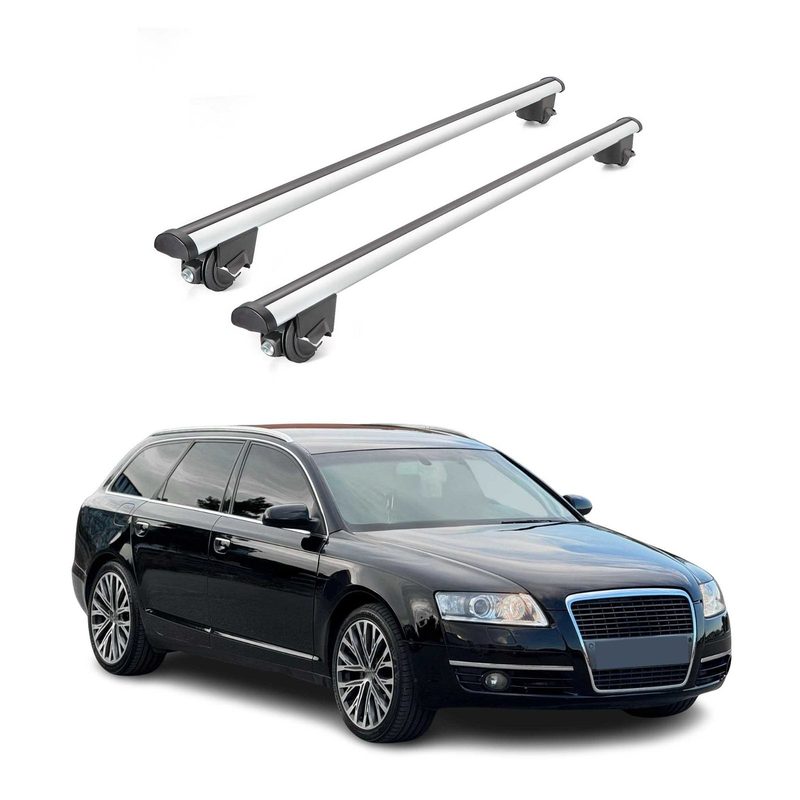 2005-2011 Audi A6 Avant Roof Rack Cross Bars Silver