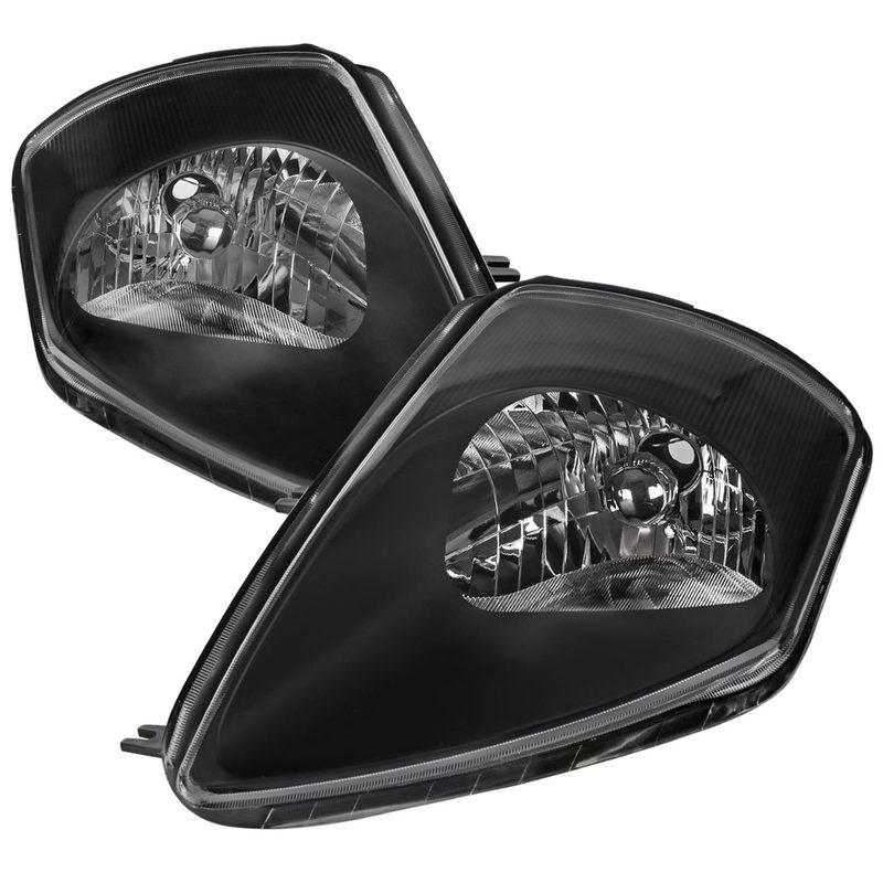 2000-2005 Mitsubishi Eclipse Factory Style Crystal Headlights Matt Black/Clear