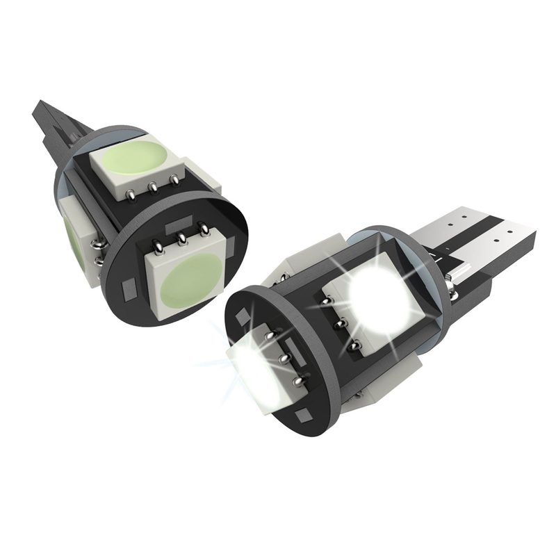T10 5 SMD LED Bulb w/ Integrated Canbus - 2PC White