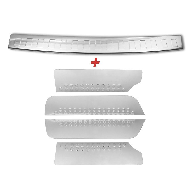 1993-2003 VW Eurovan Rear Bumper Guard + Door Sill Cover Chrome Set S.Steel