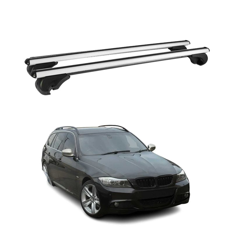 2006-2011 BMW 3 Series E91 Touring Roof Rack Cross Bars Silver