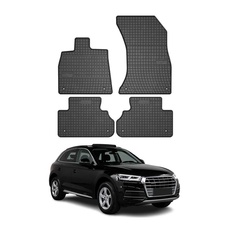 2018-2025 Audi Q5 / SQ5 2.gen Floor Mats Liners Full Set All Weather Rubber Black