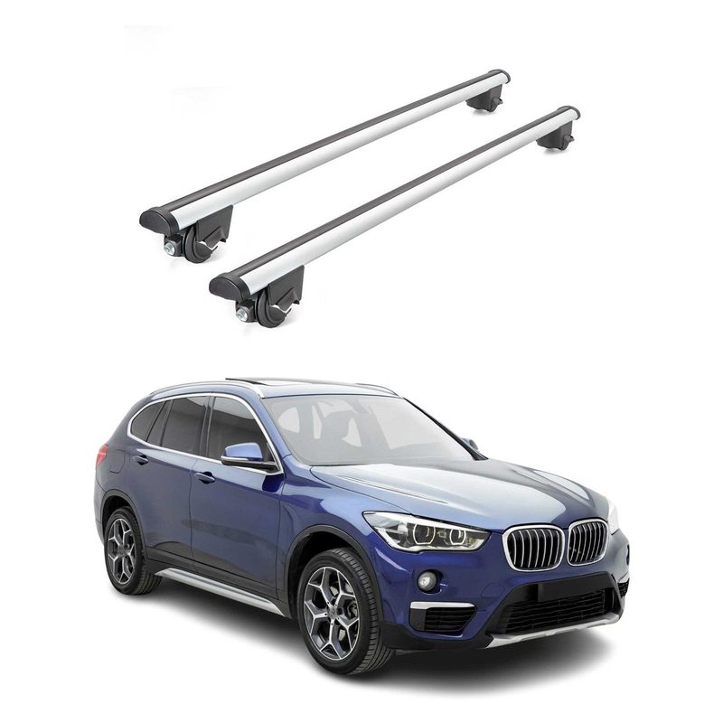 2015-2022 BMW X1 F48 Roof Rack Cross Bars Silver