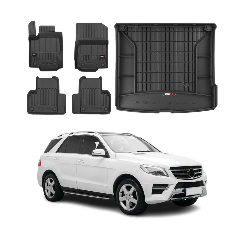 2012-2015 Mercedes ML Class W166 Premium Floor Mats & Cargo Liner Full Set All Weather Heavy Duty