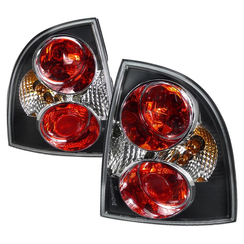 2001-2005 VW Passat Sedan Tail Lights Matte Black Housing/Clear Lens
